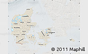 Shaded Relief Map of Denmark, lighten, semi-desaturated