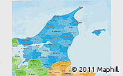 Political Shades 3D Map of Nordjylland