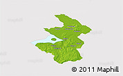 Physical 3D Map of Aalborg, cropped outside