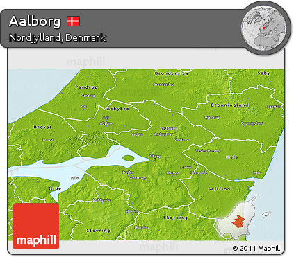 Physical 3D Map of Aalborg