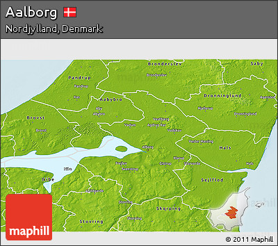 Physical 3D Map of Aalborg