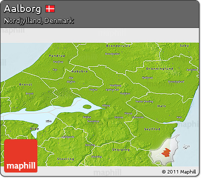 Physical 3D Map of Aalborg