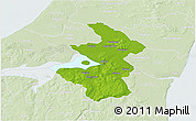 Physical 3D Map of Aalborg, lighten