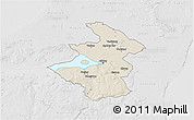 Shaded Relief 3D Map of Aalborg, lighten, desaturated