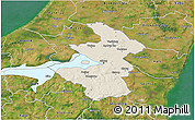 Shaded Relief 3D Map of Aalborg, satellite outside