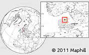 Blank Location Map of Aalborg, highlighted country