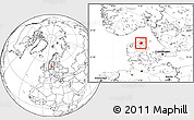 Blank Location Map of Aalborg, highlighted parent region