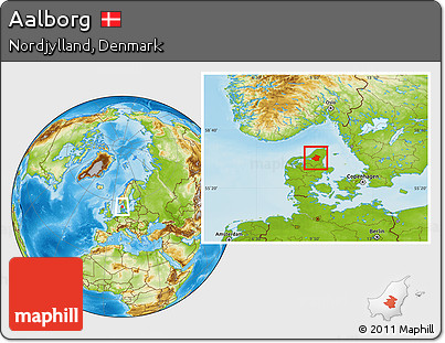 Physical Location Map of Aalborg