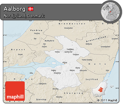 Classic Style Map of Aalborg