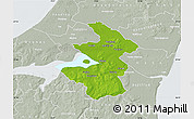Physical Map of Aalborg, lighten, semi-desaturated