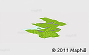 Physical Panoramic Map of Aalborg, cropped outside