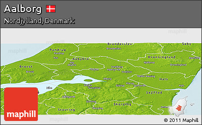 Physical Panoramic Map of Aalborg