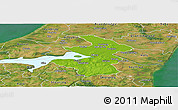 Physical Panoramic Map of Aalborg, satellite outside