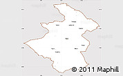 Classic Style Simple Map of Aalborg, cropped outside