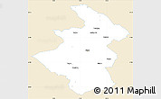 Classic Style Simple Map of Aalborg, single color outside