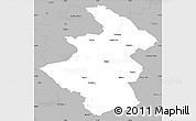Gray Simple Map of Aalborg