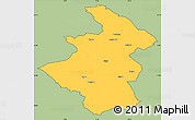 Savanna Style Simple Map of Aalborg, cropped outside