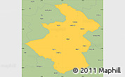 Savanna Style Simple Map of Aalborg