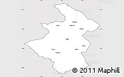 Silver Style Simple Map of Aalborg, cropped outside
