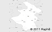 Silver Style Simple Map of Aalborg