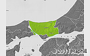 Physical Map of Fjerritslev, desaturated