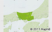Physical Map of Fjerritslev, lighten