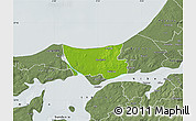 Physical Map of Fjerritslev, semi-desaturated