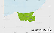Physical Map of Fjerritslev, single color outside