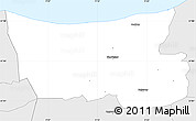 Silver Style Simple Map of Fjerritslev