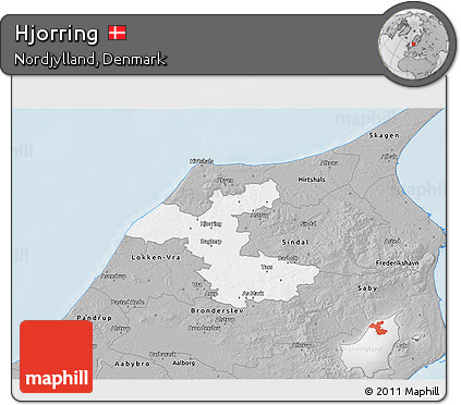 Gray 3D Map of Hjorring