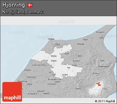 Gray 3D Map of Hjorring