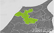 Physical 3D Map of Hjorring, desaturated
