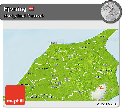 Physical 3D Map of Hjorring