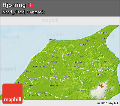 Physical 3D Map of Hjorring
