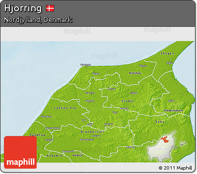 Physical 3D Map of Hjorring