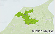 Physical 3D Map of Hjorring, lighten