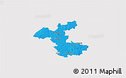 Political 3D Map of Hjorring, cropped outside