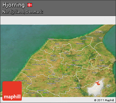 Satellite 3D Map of Hjorring