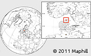 Blank Location Map of Hjorring, highlighted country