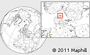 Blank Location Map of Hjorring, highlighted parent region, within the entire country