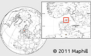 Blank Location Map of Hjorring, highlighted parent region