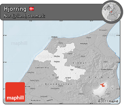 Gray Map of Hjorring