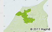 Physical Map of Hjorring, lighten