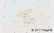 Shaded Relief Map of Hjorring, lighten