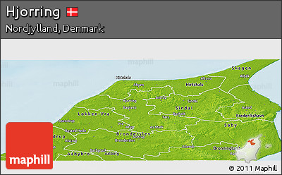 Physical Panoramic Map of Hjorring