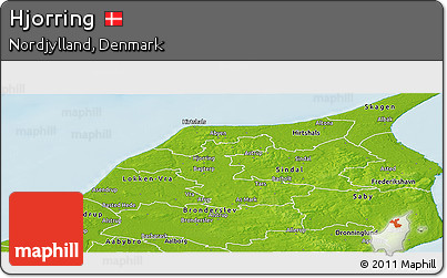 Physical Panoramic Map of Hjorring