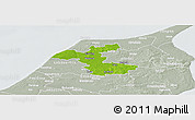 Physical Panoramic Map of Hjorring, lighten, semi-desaturated