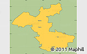 Savanna Style Simple Map of Hjorring, cropped outside