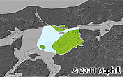 Physical 3D Map of Logstor, darken, desaturated