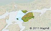 Satellite 3D Map of Logstor, lighten